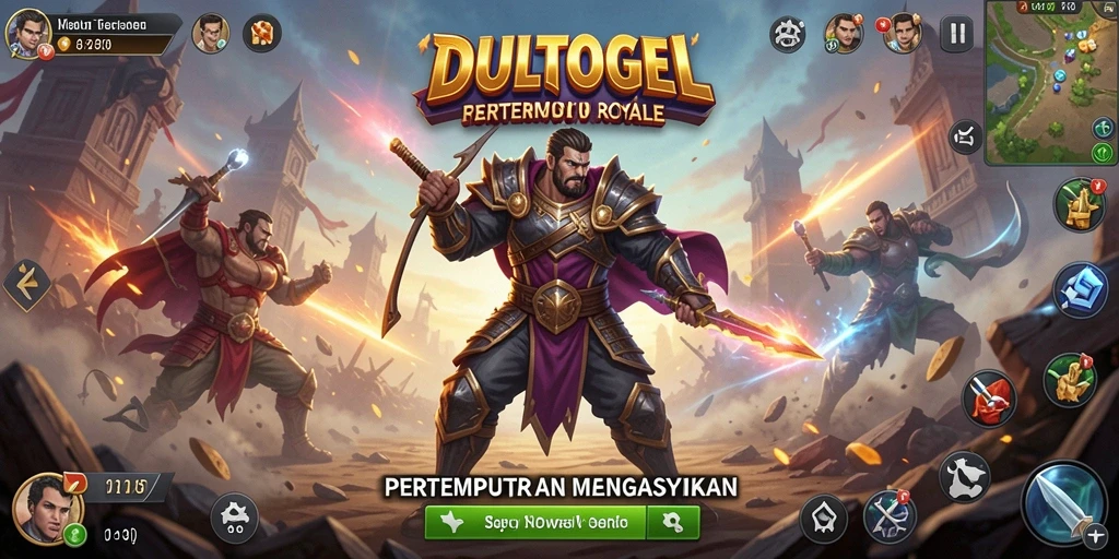 Tampilan gameplay seru dalam DULTOGEL Battle Royale.