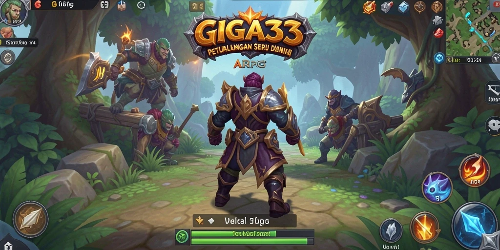 Screenshot utama GIGA33 menampilkan aksi seru dalam pertempuran ARPG.