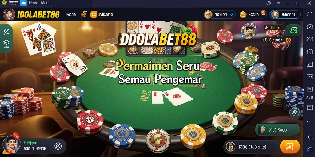 Screenshot IDOLABET88 menampilkan gameplay Poker yang menarik dan seru.