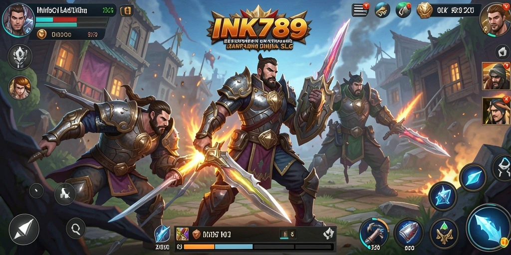 Tampilan gameplay INK789 yang menampilkan aksi pertempuran SLG.