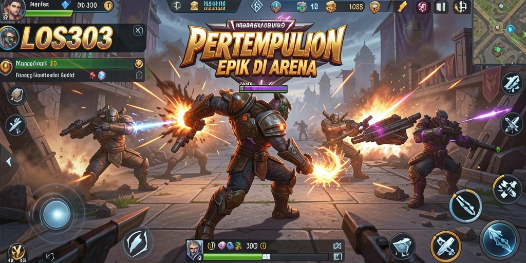 Tangkapan layar gameplay pertempuran epik di LOS303.