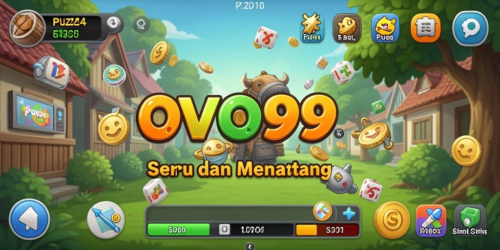 Screenshot gameplay OVO99 menampilkan tantangan Puzzle yang seru.