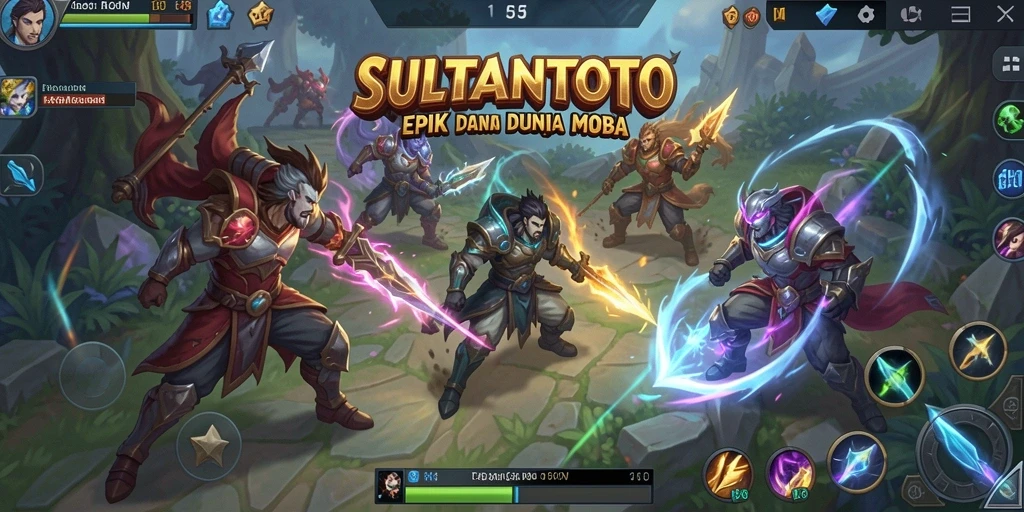 Tampilan gameplay epik dari SULTANTOTO dalam pertempuran MOBA.