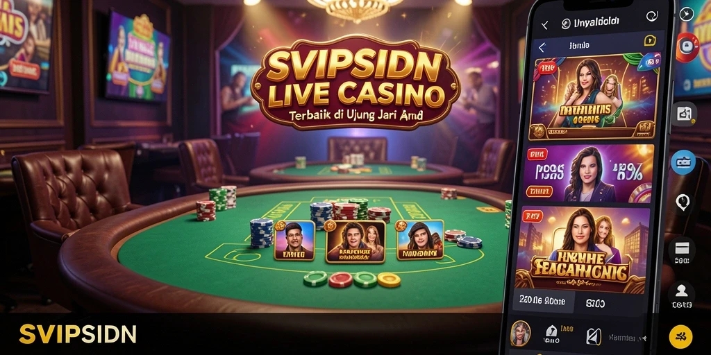 Tampilan seru gameplay Live Casino di SVIPSIDN, penuh interaksi dan keseruan.