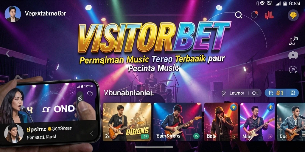 Screenshot utama VISITORBET yang menunjukkan gameplay musik yang seru.